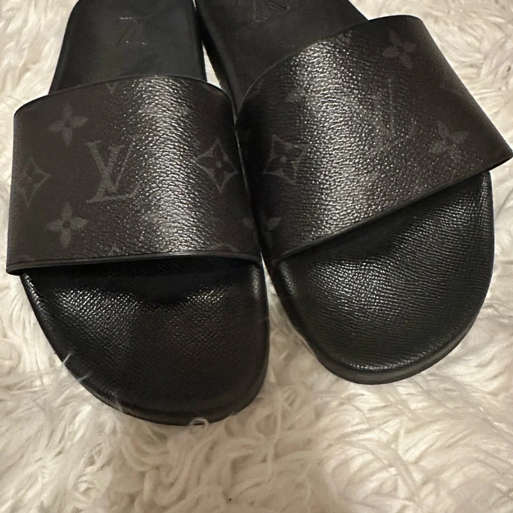 Louis Vuitton Black Monogram Slippers - Picture 2 of 8